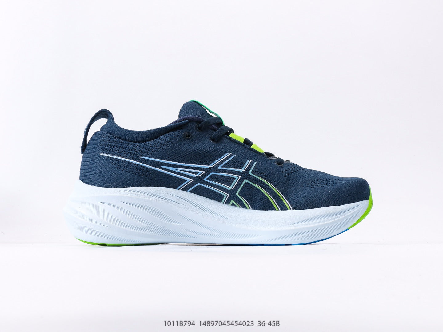 Asics Nimbus 26 blue electric lime