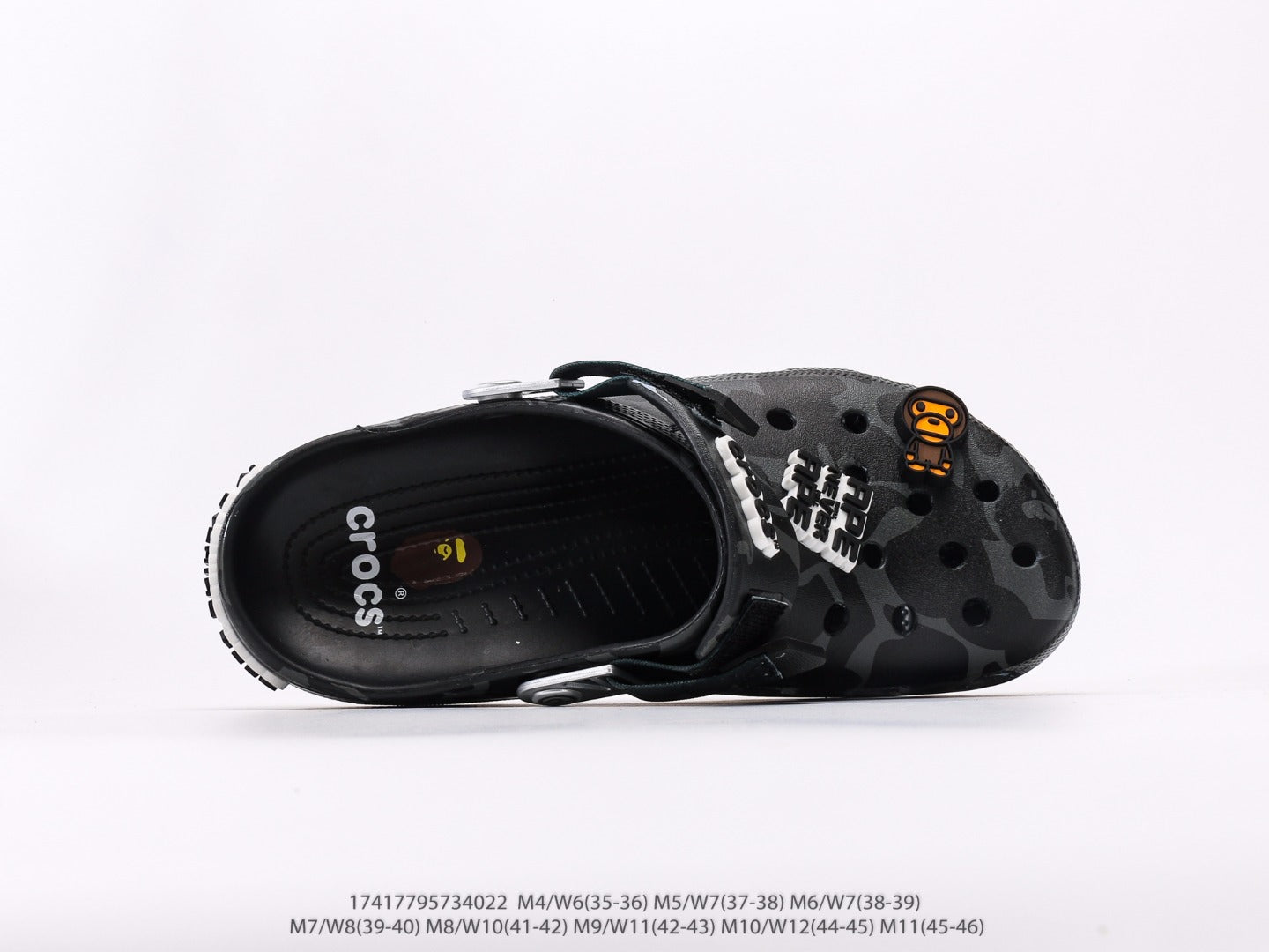 Crocs Classic Clog A Bathing Ape ABC Camo Black