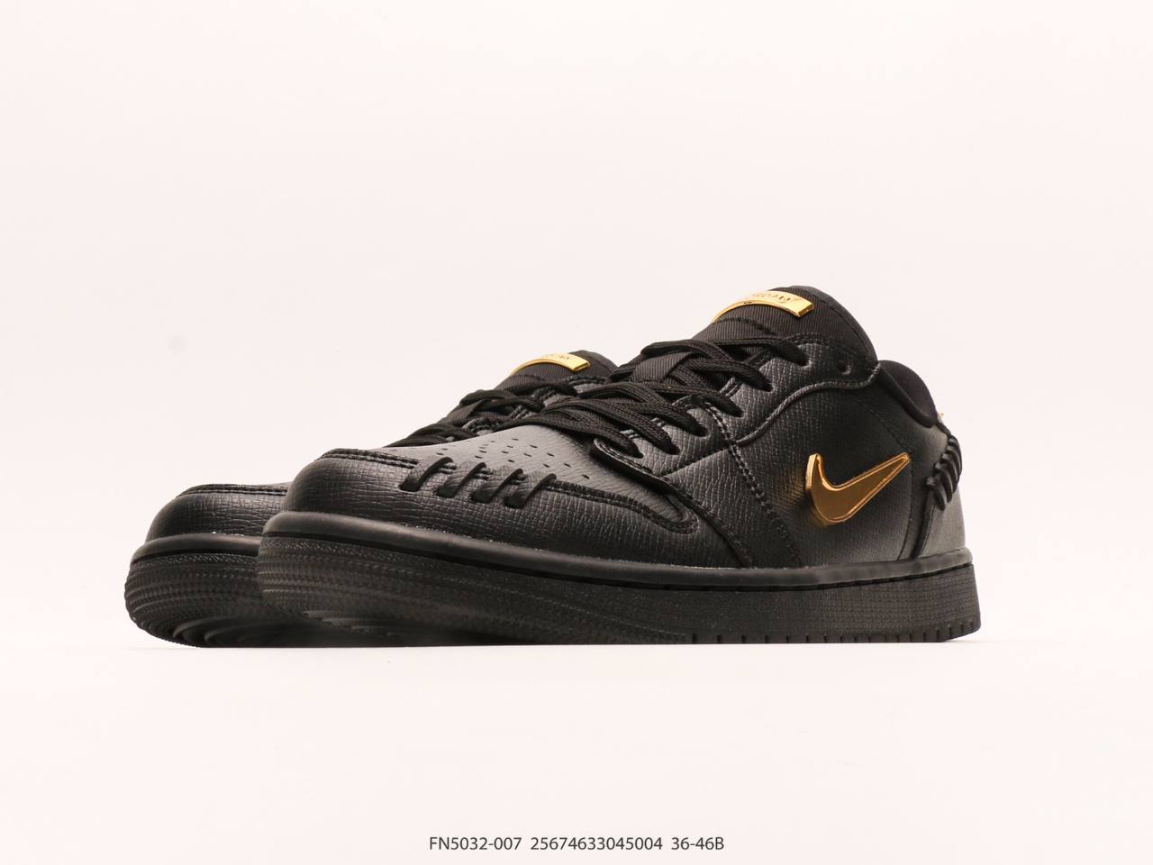 Jordan 1 Low Method of Make Black Metallic Gold