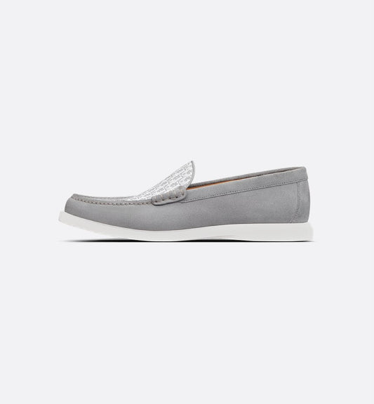 Dior Granville Loafer Blue Suede with Gray