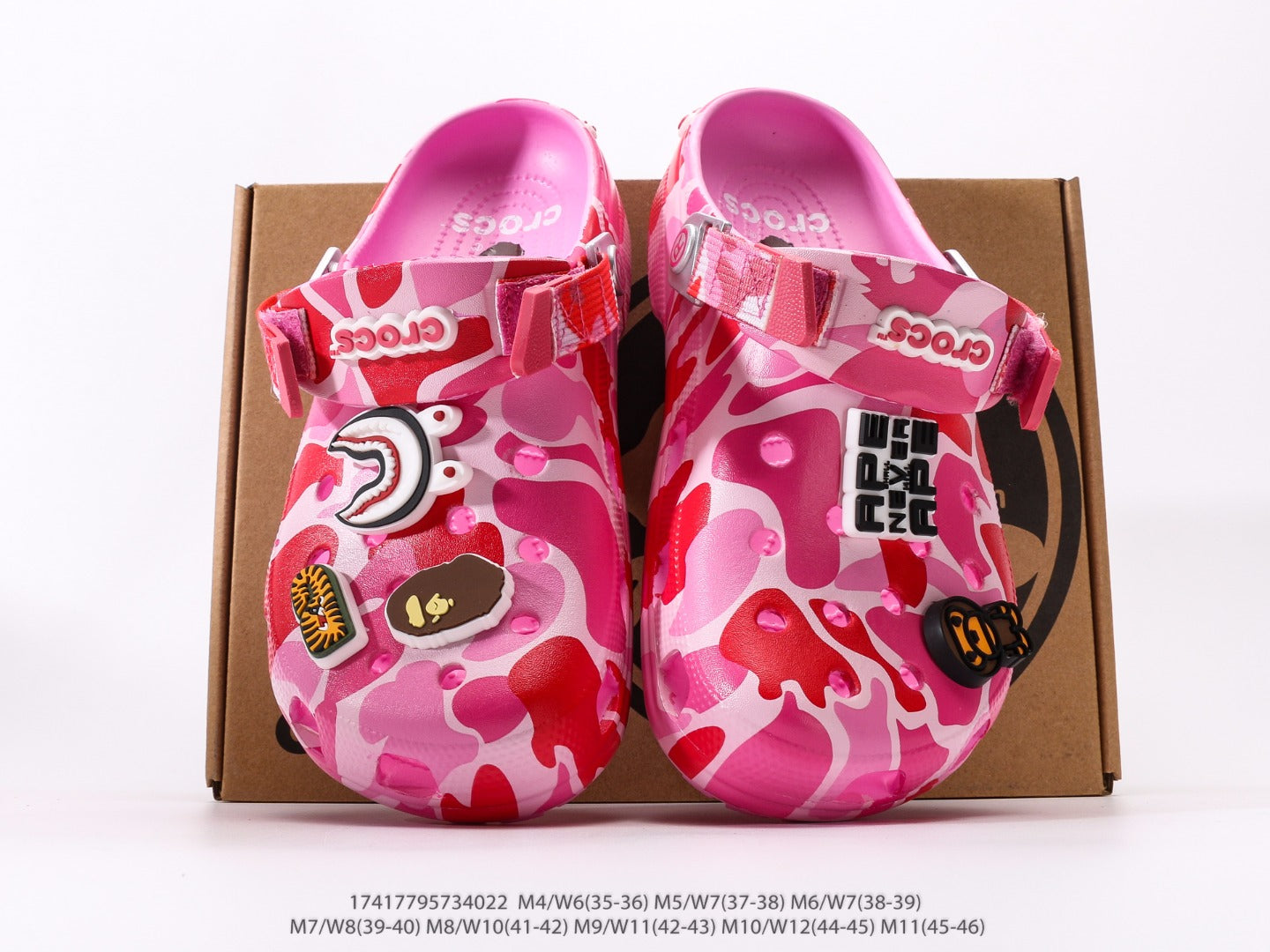 Crocs Classic Clog A Bathing Ape ABC Camo Pink