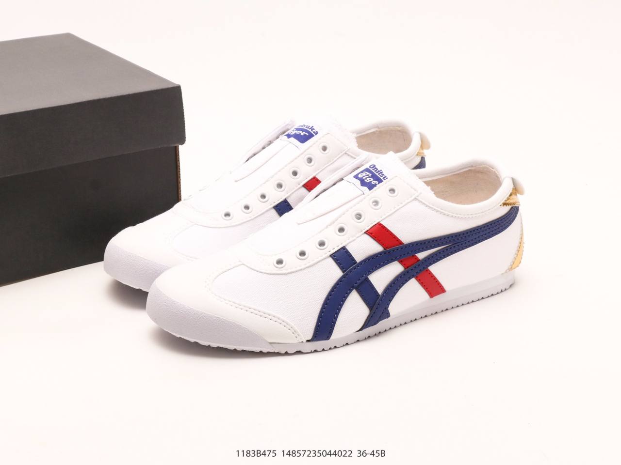 OnitsukaTiger Mexico 66  White Dark Blue Red Gold