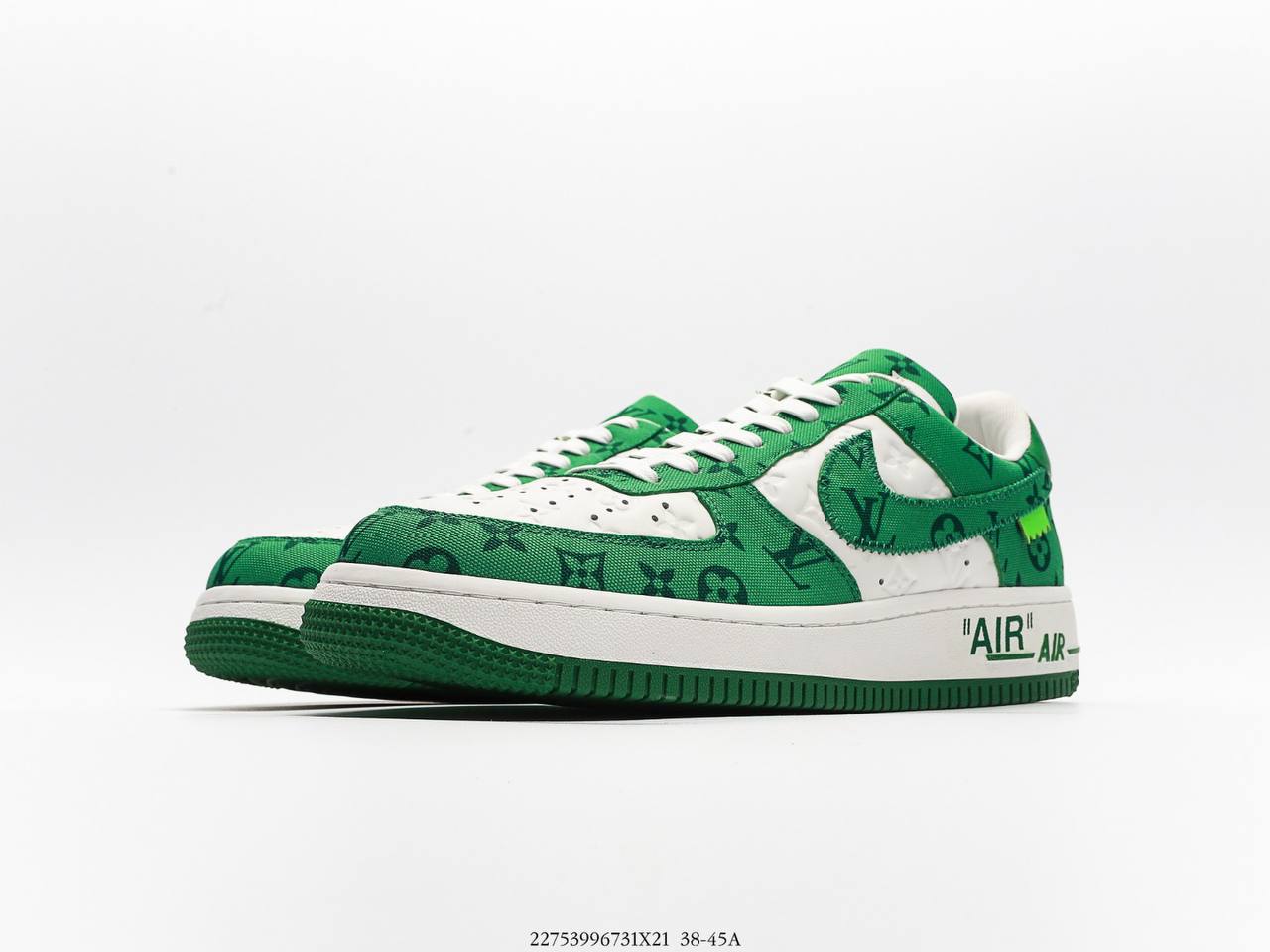 Louis Vuitton Nike Air Force 1 Low By Virgil Abloh White Green