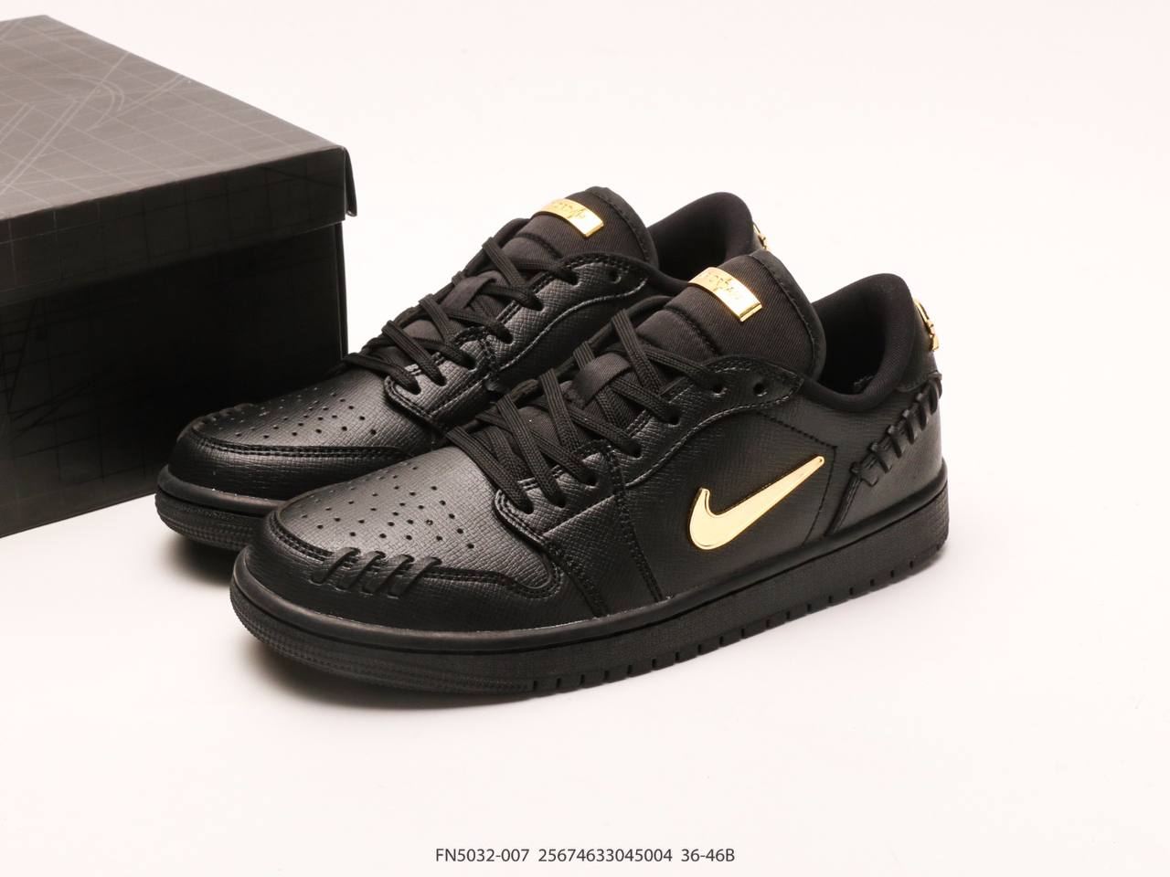 Jordan 1 Low Method of Make Black Metallic Gold