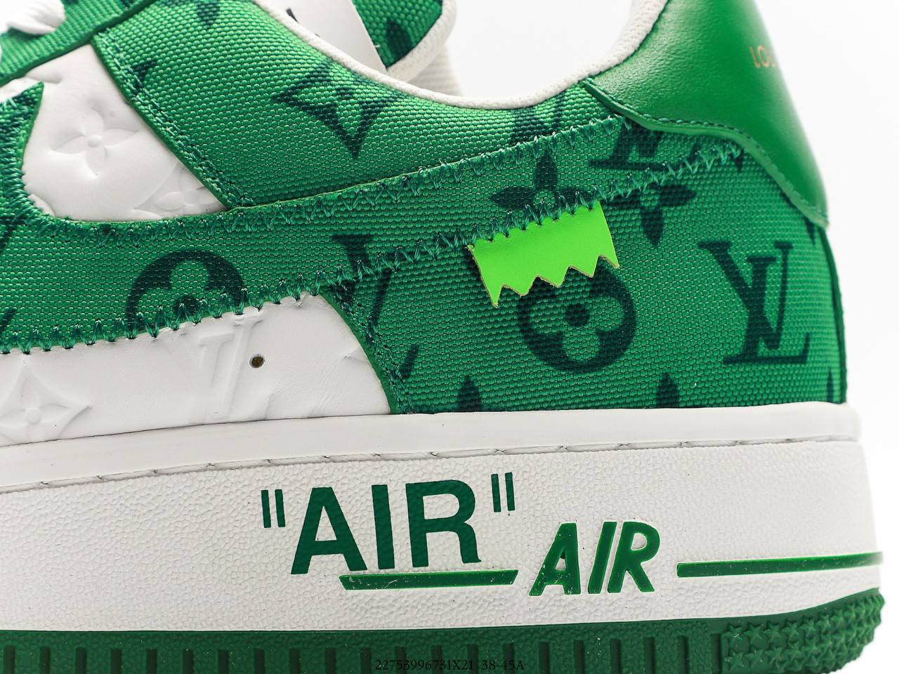 Louis Vuitton Nike Air Force 1 Low By Virgil Abloh White Green