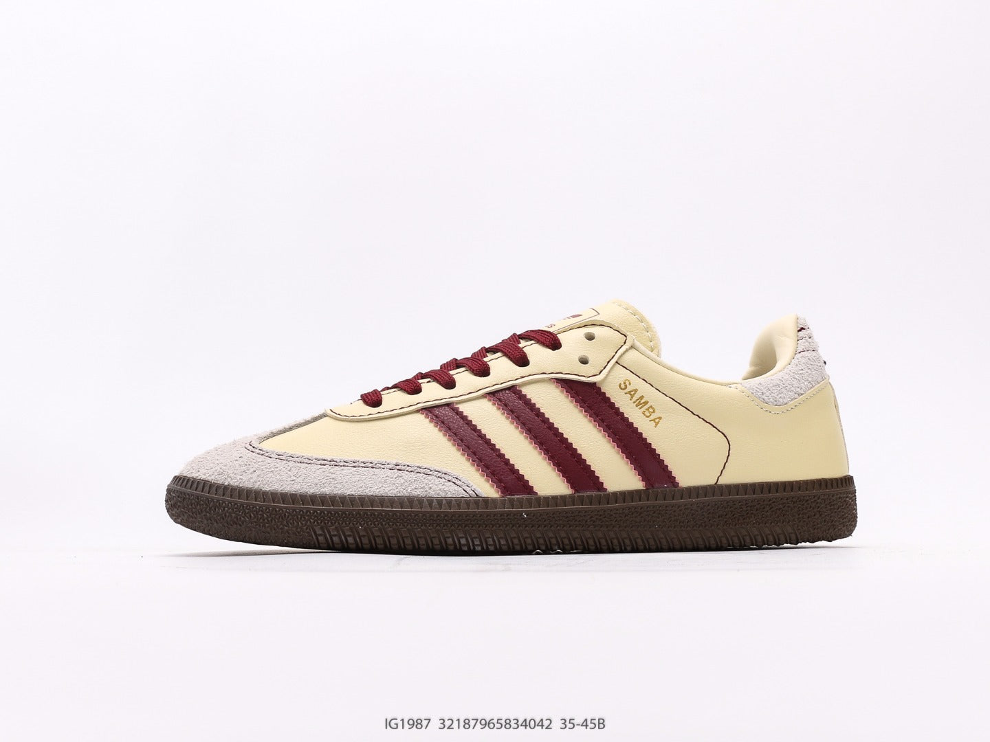 Adidas Samba OG Wonder White Maroon