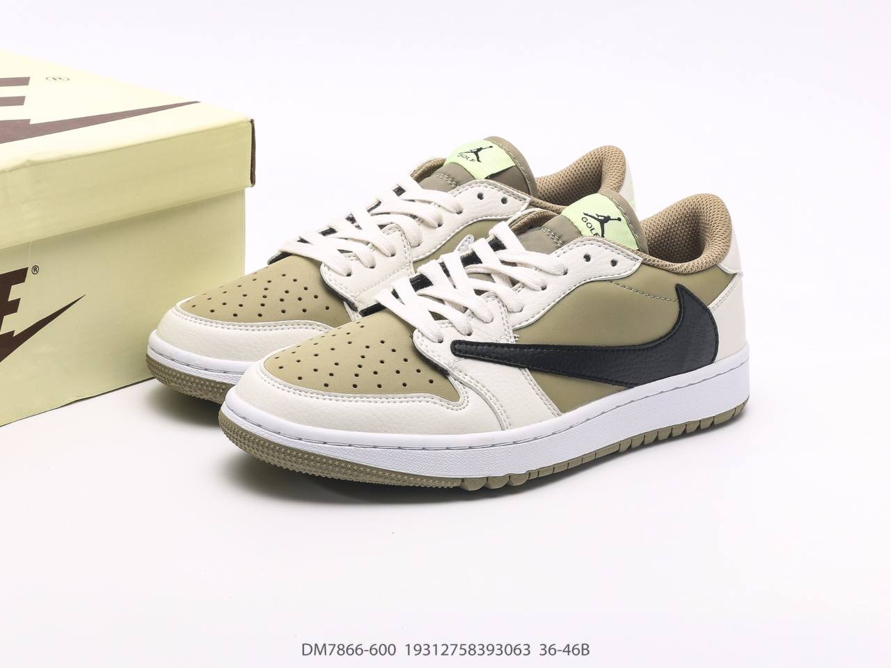 Jordan 1 Retro Low Gold Travis Scott Natural Olive