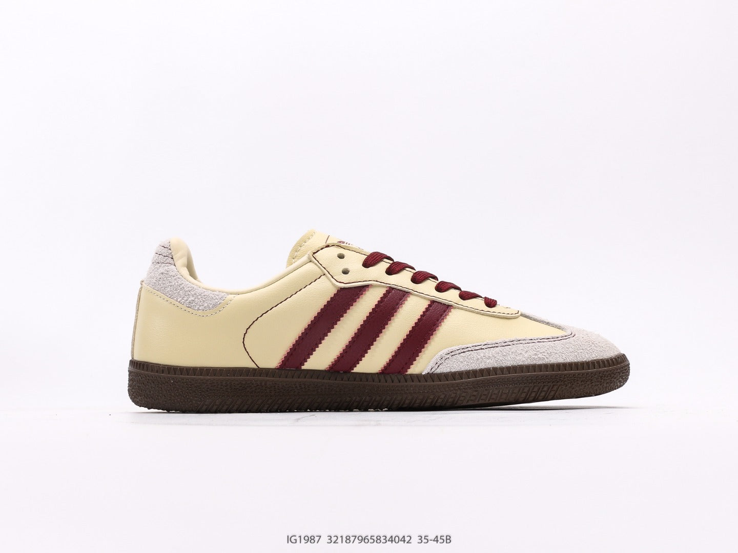 Adidas Samba OG Wonder White Maroon