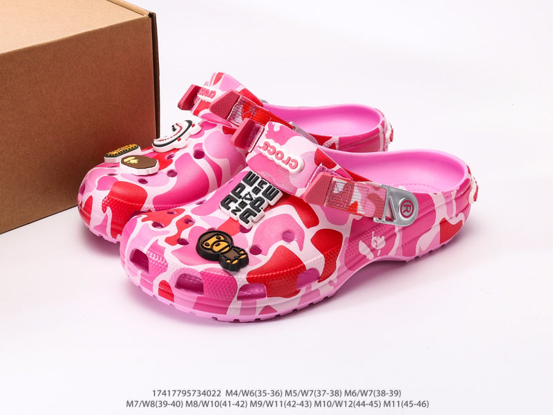 Crocs Classic Clog A Bathing Ape ABC Camo Pink