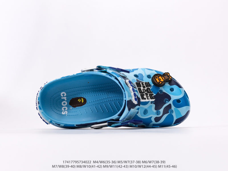 Crocs Classic Clog A Bathing Ape ABC Camo Blue