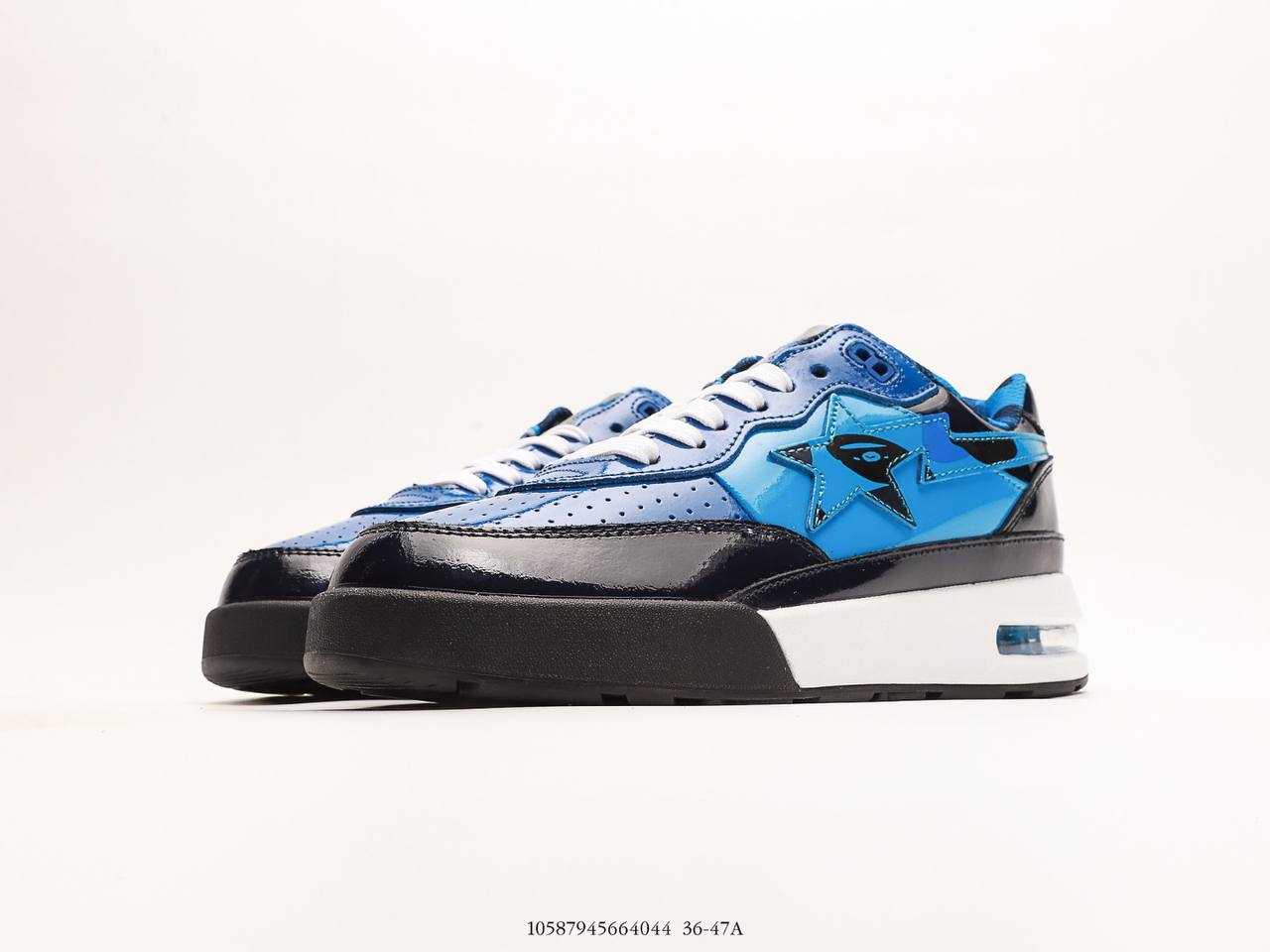 A Bathing Ape Bape Road Sta Patent Leather Blue (2022)