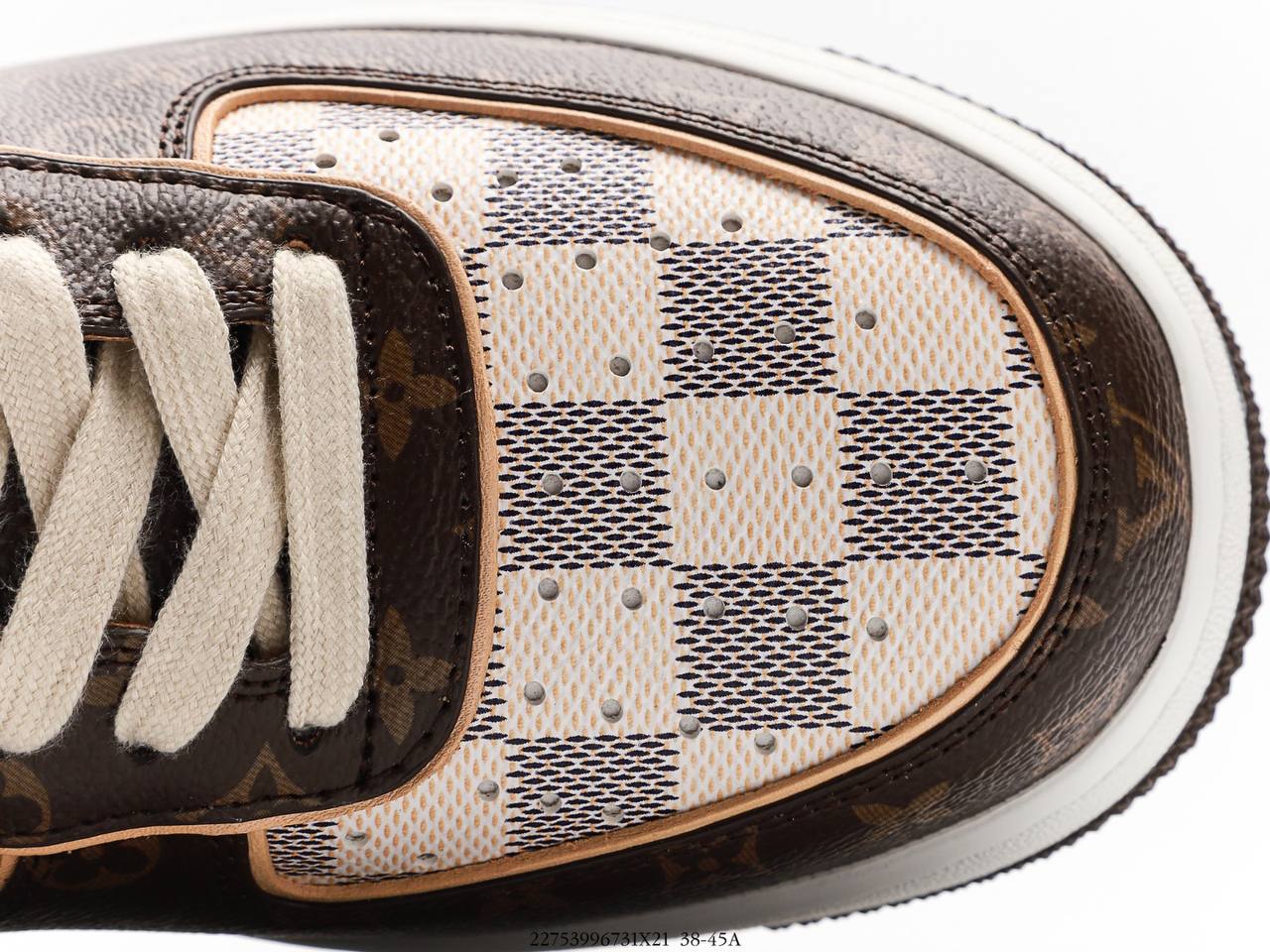 Louis Vuitton Nike Air Force 1 Low Monogram Brwon Damier Azur