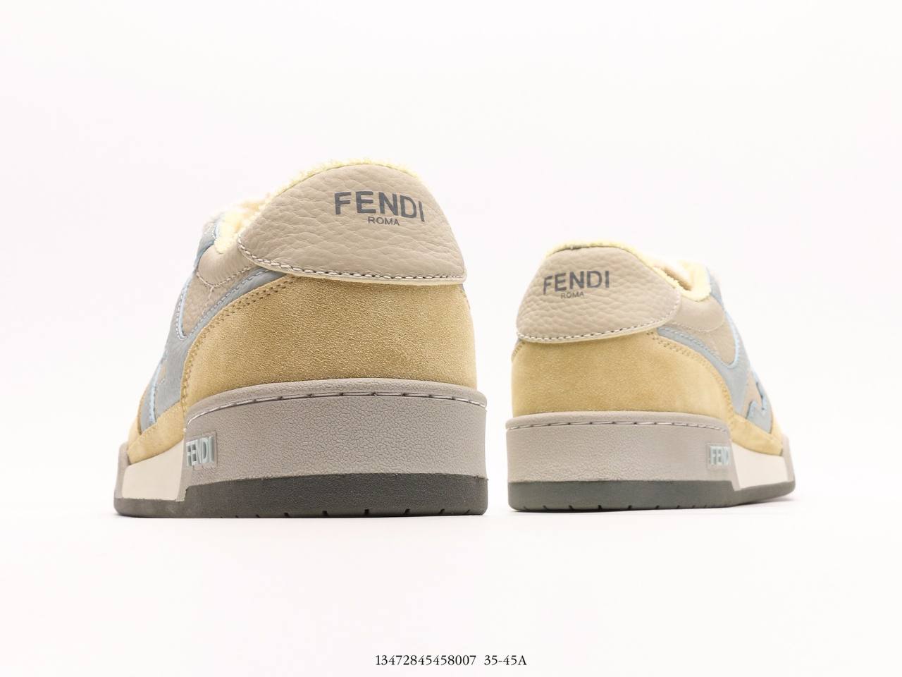 Fendi Match low Tops Yellow Suede