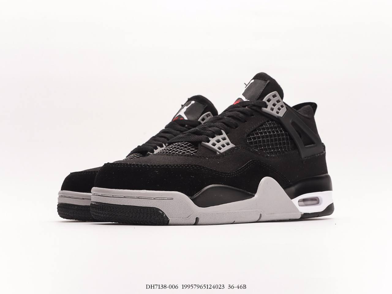 Jordan 4 Retro Black Canvas (GS)