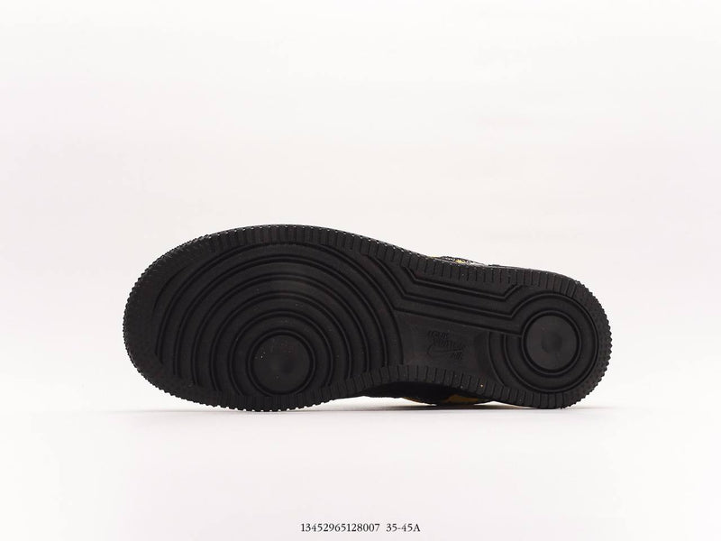 حذاء رياضي Louis Vuitton Nike Air Force 1 Low من Virgil Abloh باللون الأسود المعدني الفضي