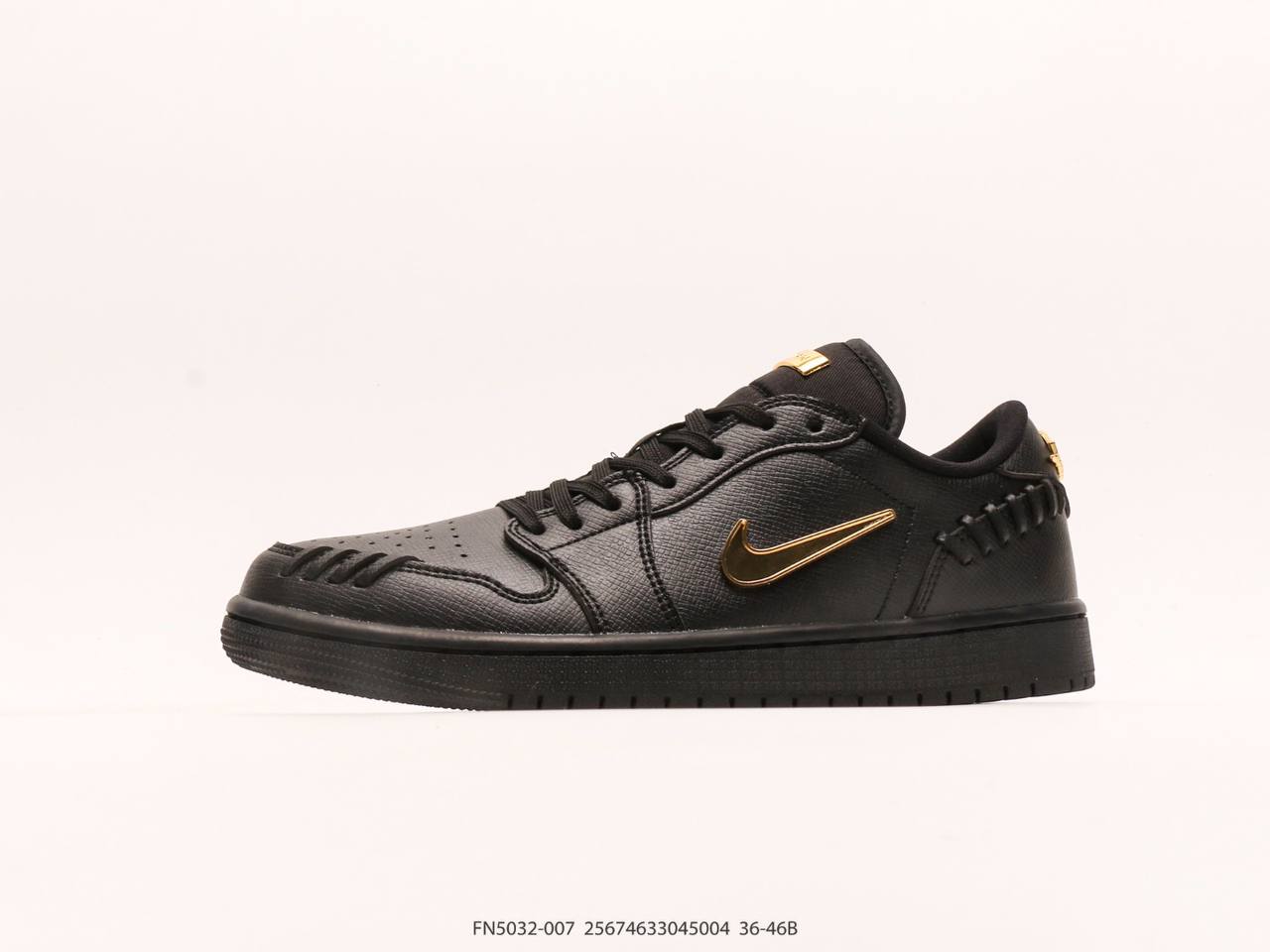 Jordan 1 Low Method of Make Black Metallic Gold