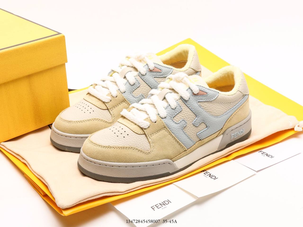 Fendi Match low Tops Yellow Suede