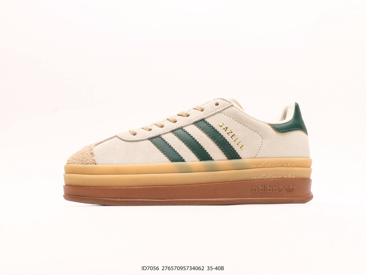 Adidas Gazelle Bold Magic Beige Collegiate Green