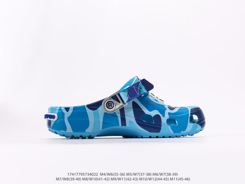 Crocs Classic Clog A Bathing Ape ABC Camo Blue