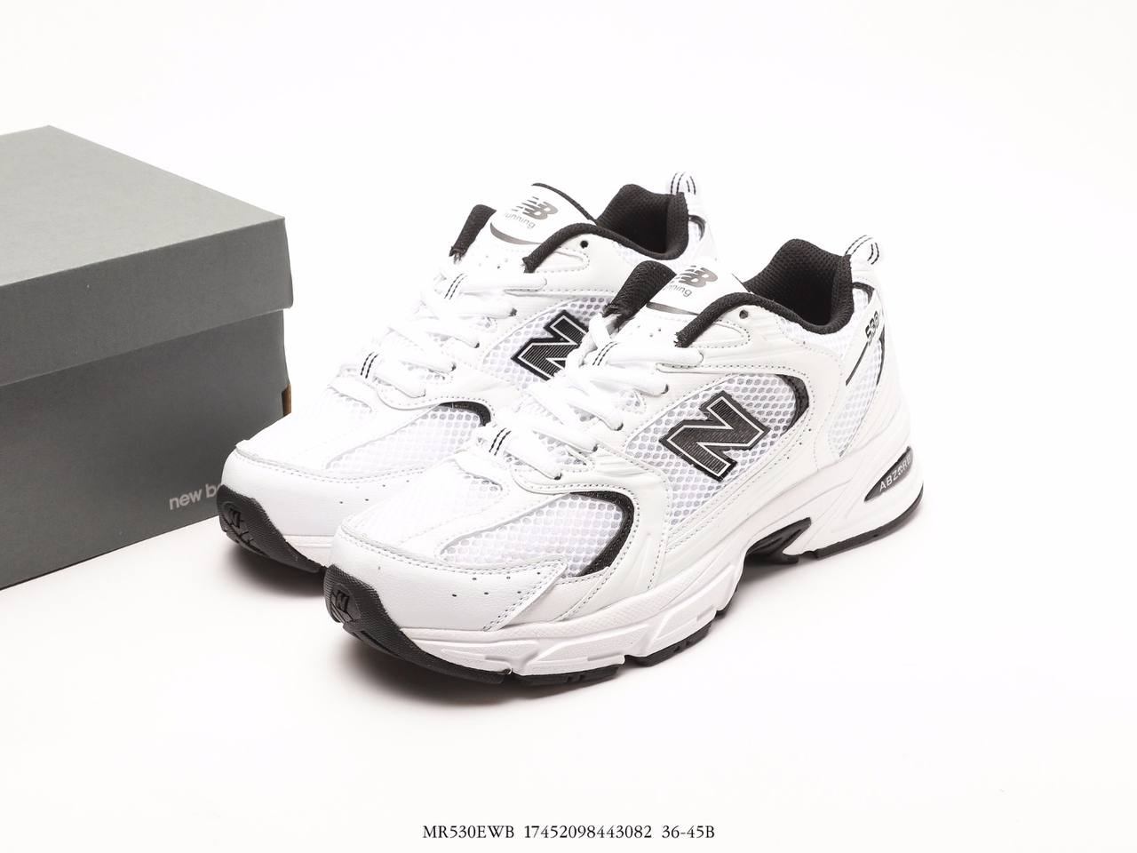 New Balance 530 White Black Silver