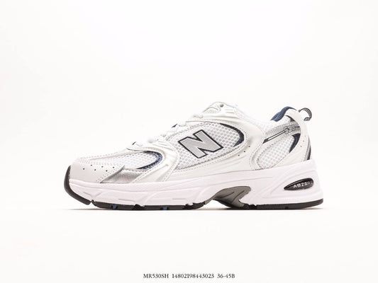 New Balance 530 White Silver Navy