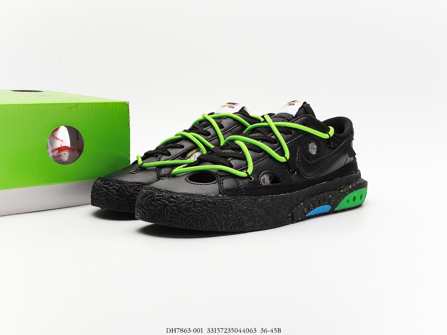 Nike Blazer Low Off-White Black Electro Green