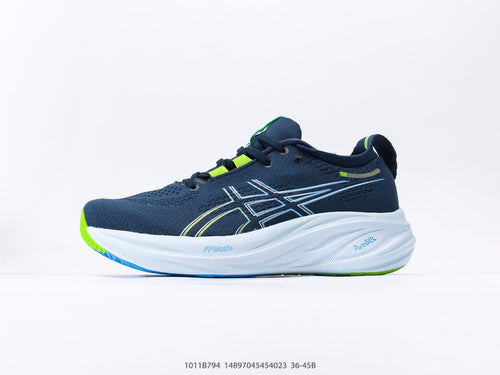 Asics Nimbus 26 blue electric lime