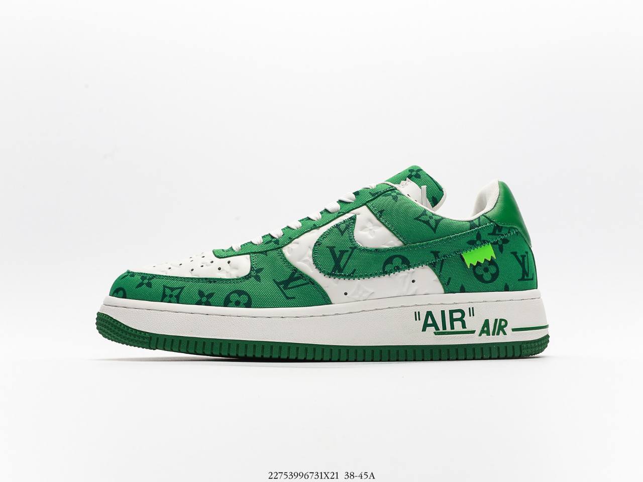 Louis Vuitton Nike Air Force 1 Low By Virgil Abloh White Green