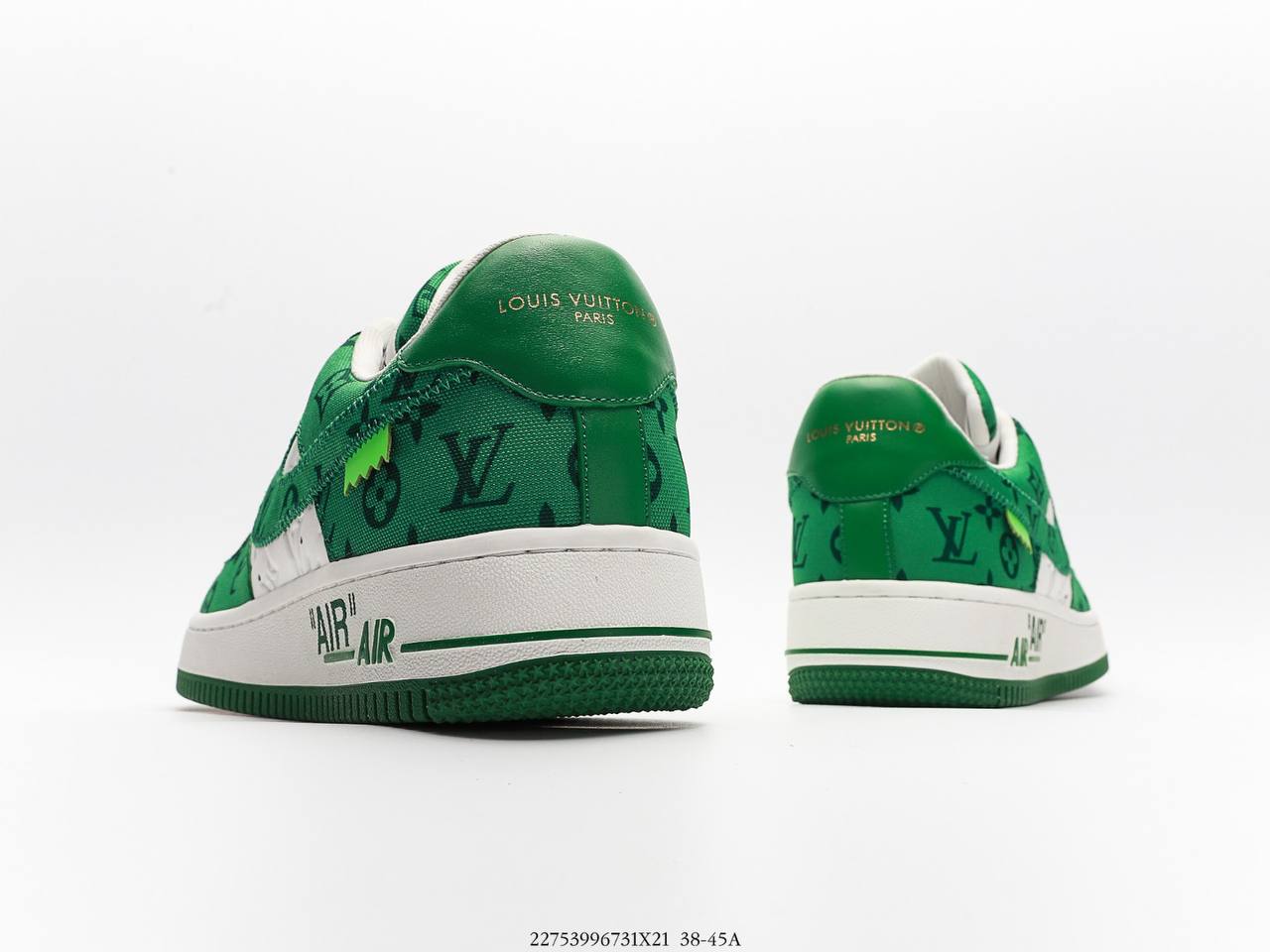 Louis Vuitton Nike Air Force 1 Low By Virgil Abloh White Green