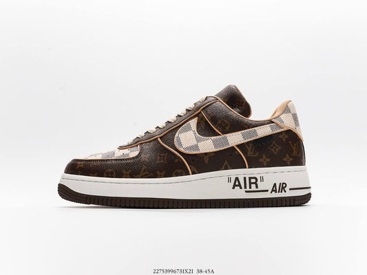 Louis Vuitton Nike Air Force 1 Low Monogram Brwon Damier Azur