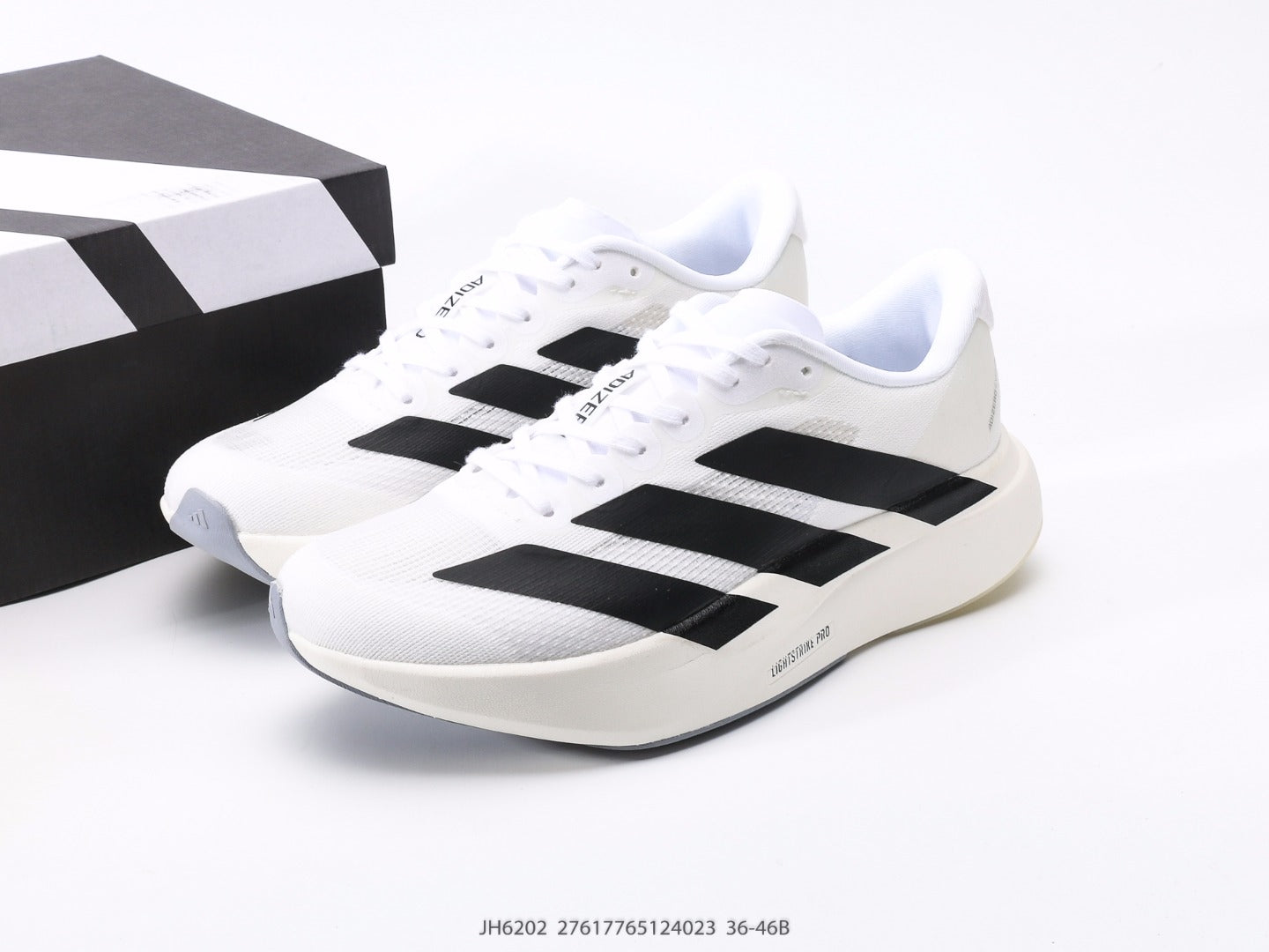 adidas Adizero Evo SL – أبيض/أسود | قوة الأداء وأناقة التصميم