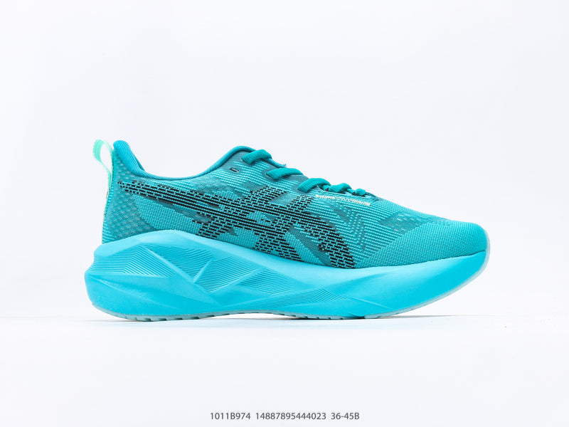 حذاء ASICS NOVABLAST 5 Wave باللون الأزرق المخضر والأسود