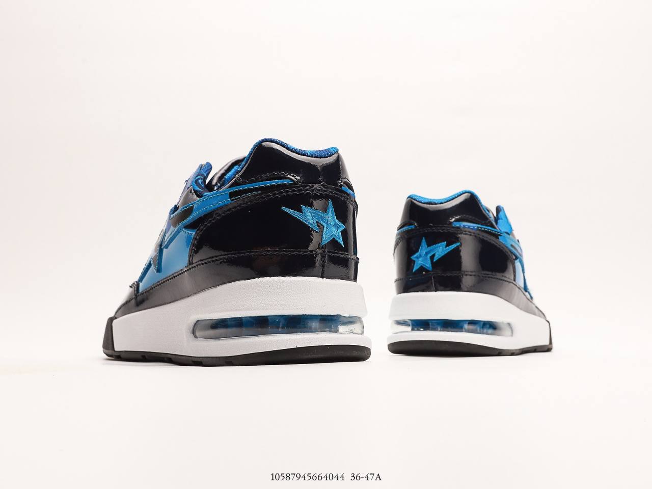 A Bathing Ape Bape Road Sta Patent Leather Blue (2022)