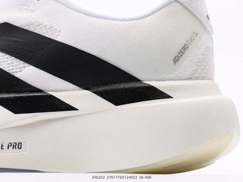adidas Adizero Evo SL – White/Black | خفة الأداء وأناقة التصميم