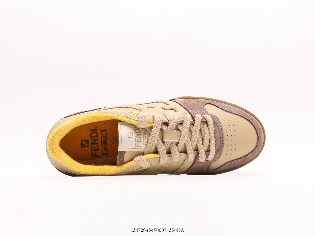 Fendi Match low Tops Beige Gum Yellow