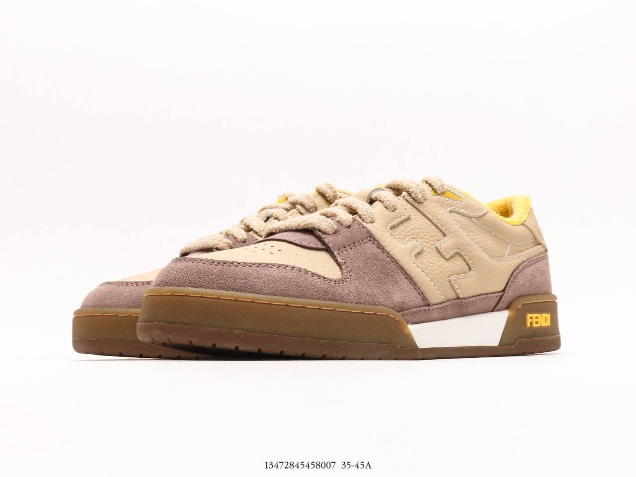 Fendi Match low Tops Beige Gum Yellow