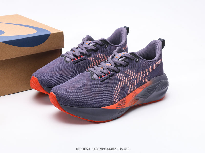 حذاء ASICS NOVABLAST 5 بلون الشعاب المرجانية الرمادية الأرجوانية