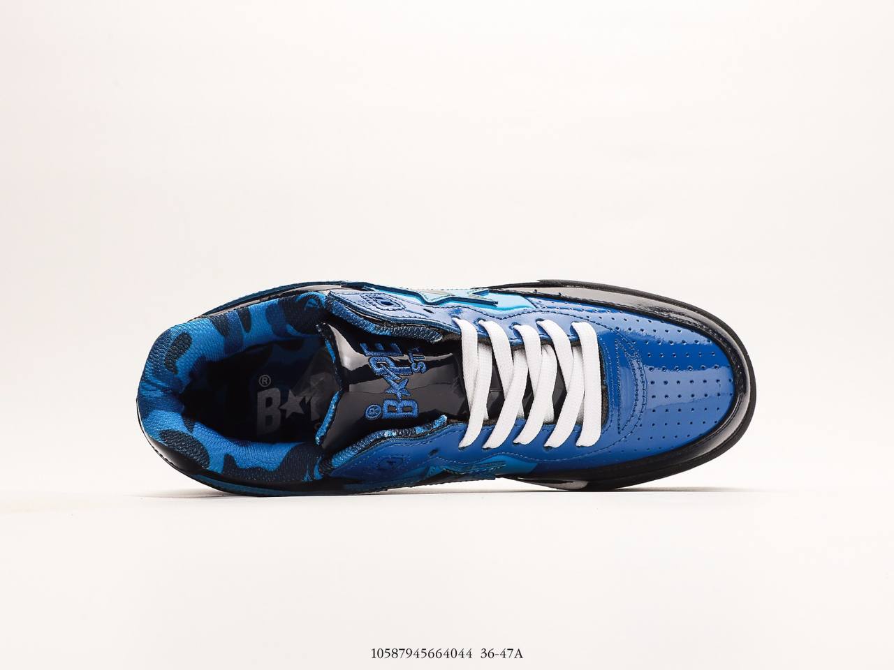 A Bathing Ape Bape Road Sta Patent Leather Blue (2022)