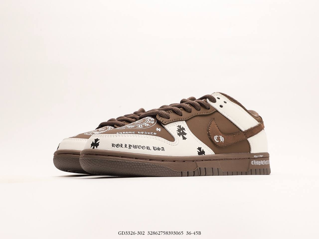 Nike Chrome Hearts x Nike Dunk Low White and Brown