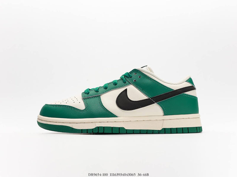 حذاء Nike Dunk Low “Lottery” باللونين الأبيض والأخضر