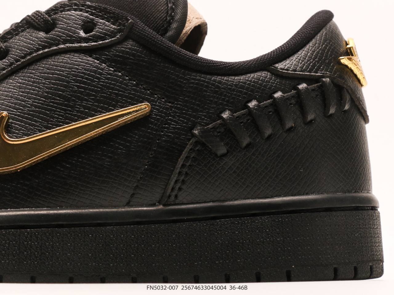 Jordan 1 Low Method of Make Black Metallic Gold