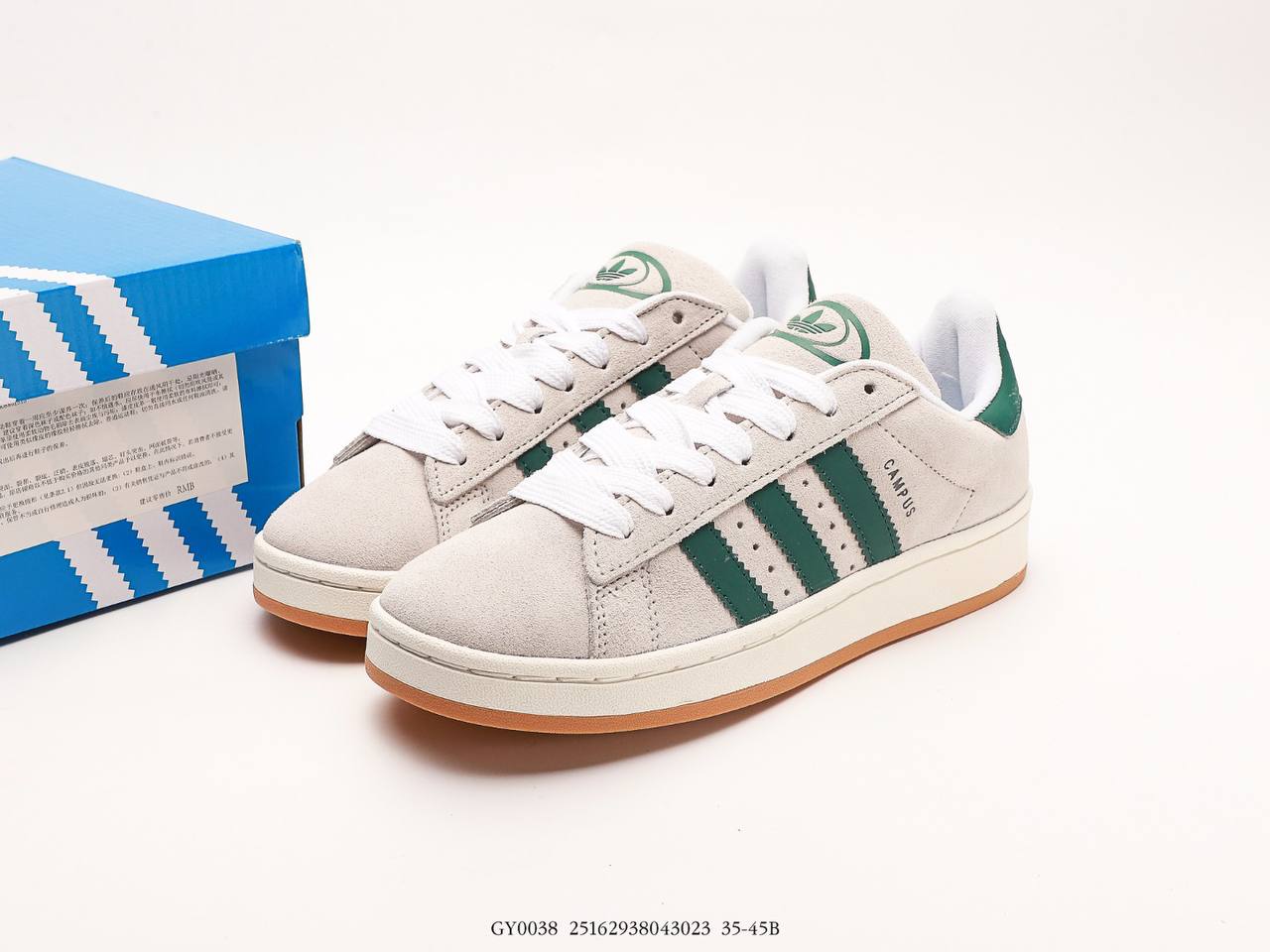 Adidas Campus 00s Crystal White Green