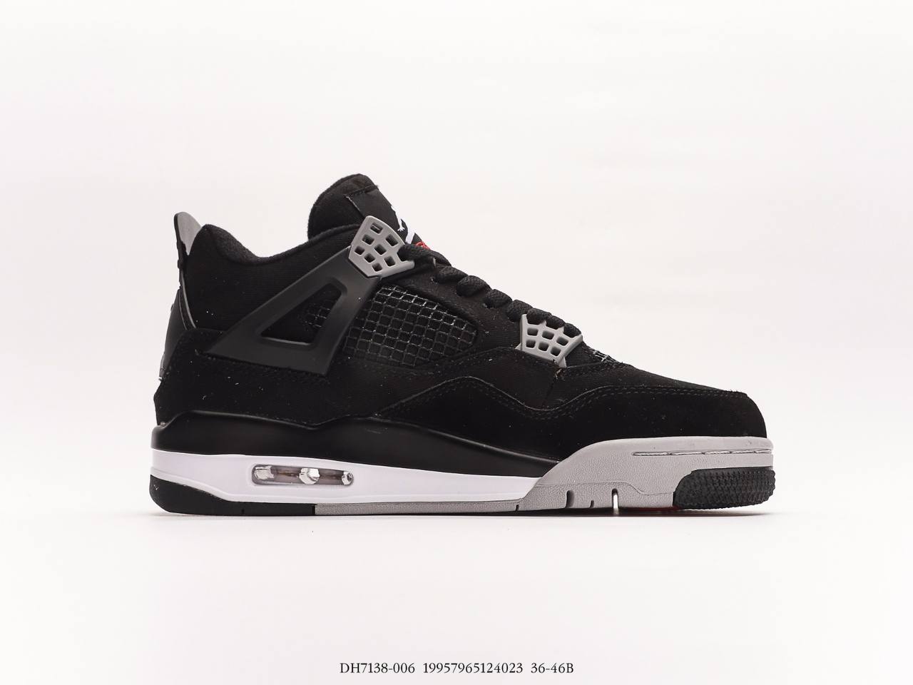 Jordan 4 Retro Black Canvas (GS)