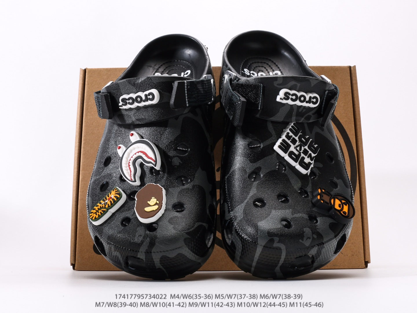 Crocs Classic Clog A Bathing Ape ABC Camo Black