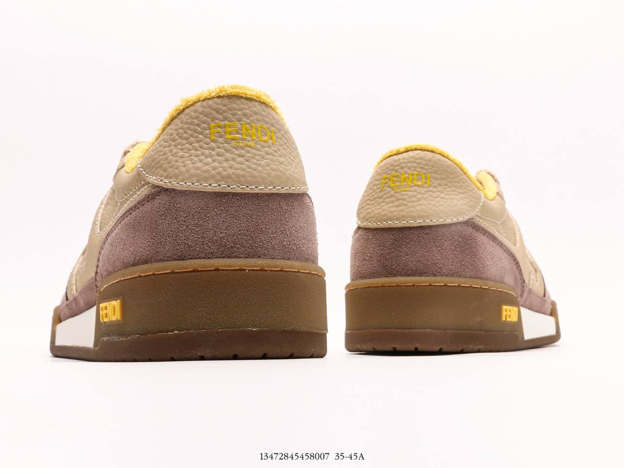 Fendi Match low Tops Beige Gum Yellow