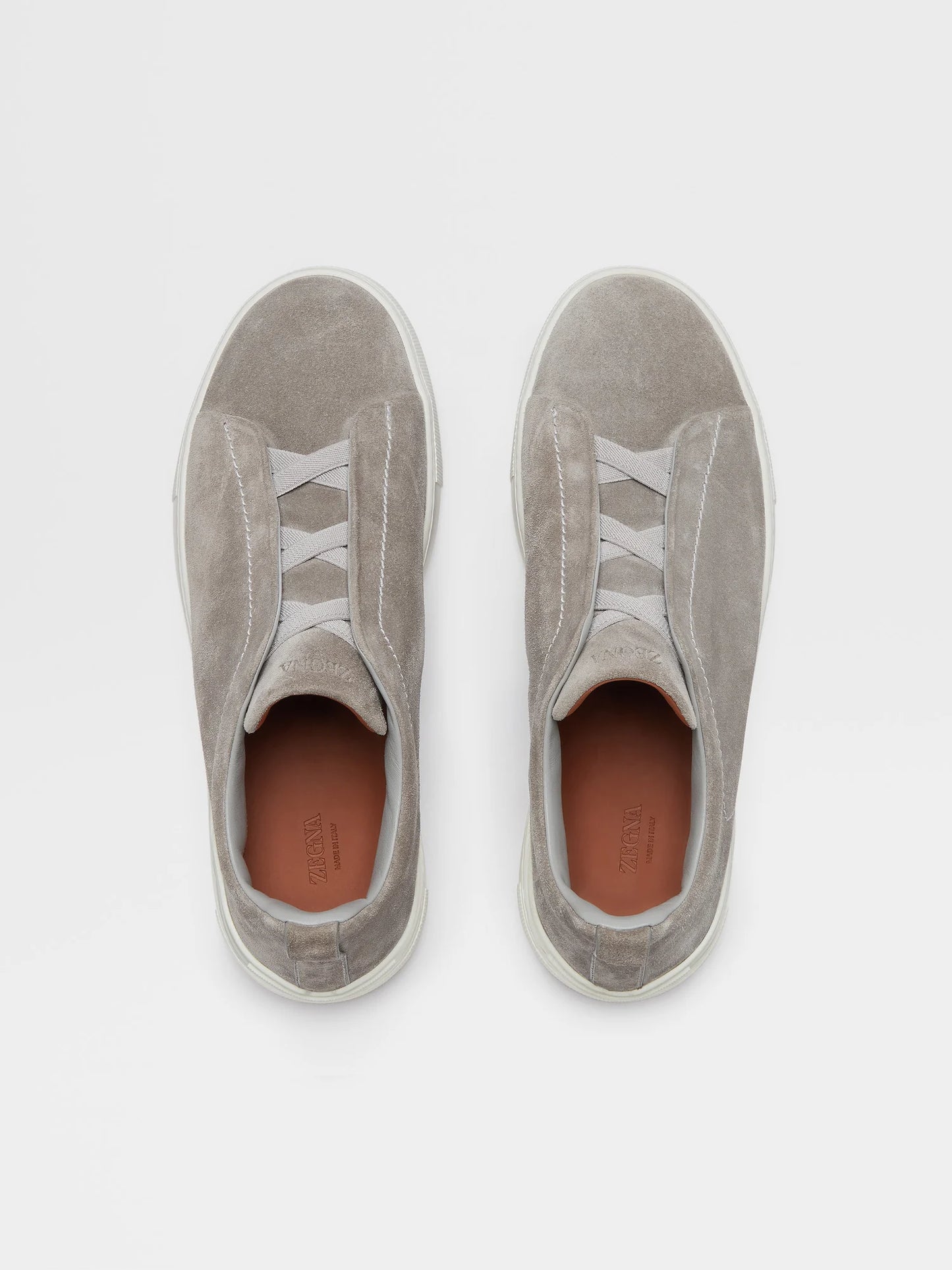 GREY MÉLANGE SUEDE TRIPLE STITCH