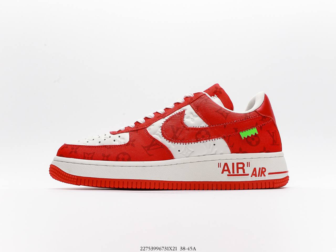 Louis Vuitton Nike Air Force 1 Low By Virgil Abloh White red