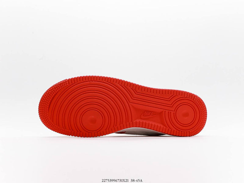 حذاء رياضي Louis Vuitton Nike Air Force 1 Low من Virgil Abloh باللون الأبيض والأحمر