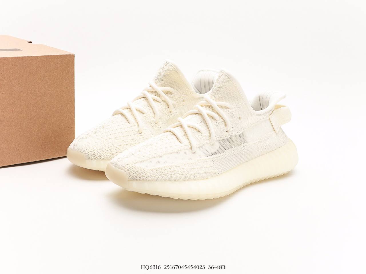 Adidas Kanye West x Adidas Yeezy Boost 350 V2Light Cotton White