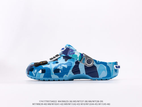 Crocs Classic Clog A Bathing Ape ABC Camo Blue